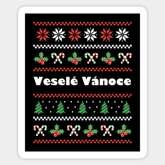 Czech Christmas Vesele Vanoce Sticker by SunburstGeo